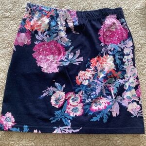 Joules Portia Navy Blue Floral Knit Pencil Skirt